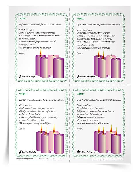 <b>Advent</b> Journal Printable~Daily Checklist~Spiritual Christmas Crib~St. . Advent wreath prayers in spanish